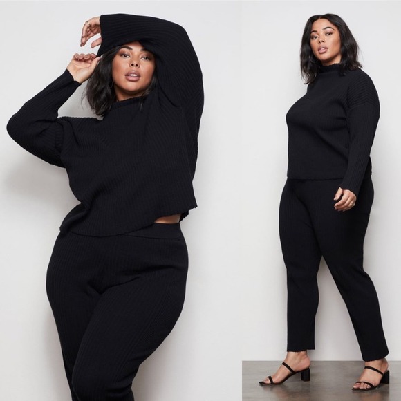 NWT Good American The Go To Boxy Sweater Black 4XL - Picture 2 of 16